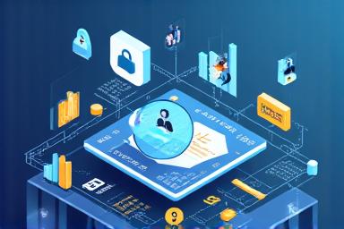 Icono de análisis de datos con un gráfico de barras, lupa y símbolos de seguridad representando una evaluación de riesgo inclusiva