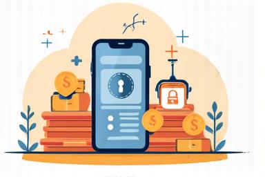 Icono de plataformas de micro-crédito con personas usando teléfonos y dinero flotando